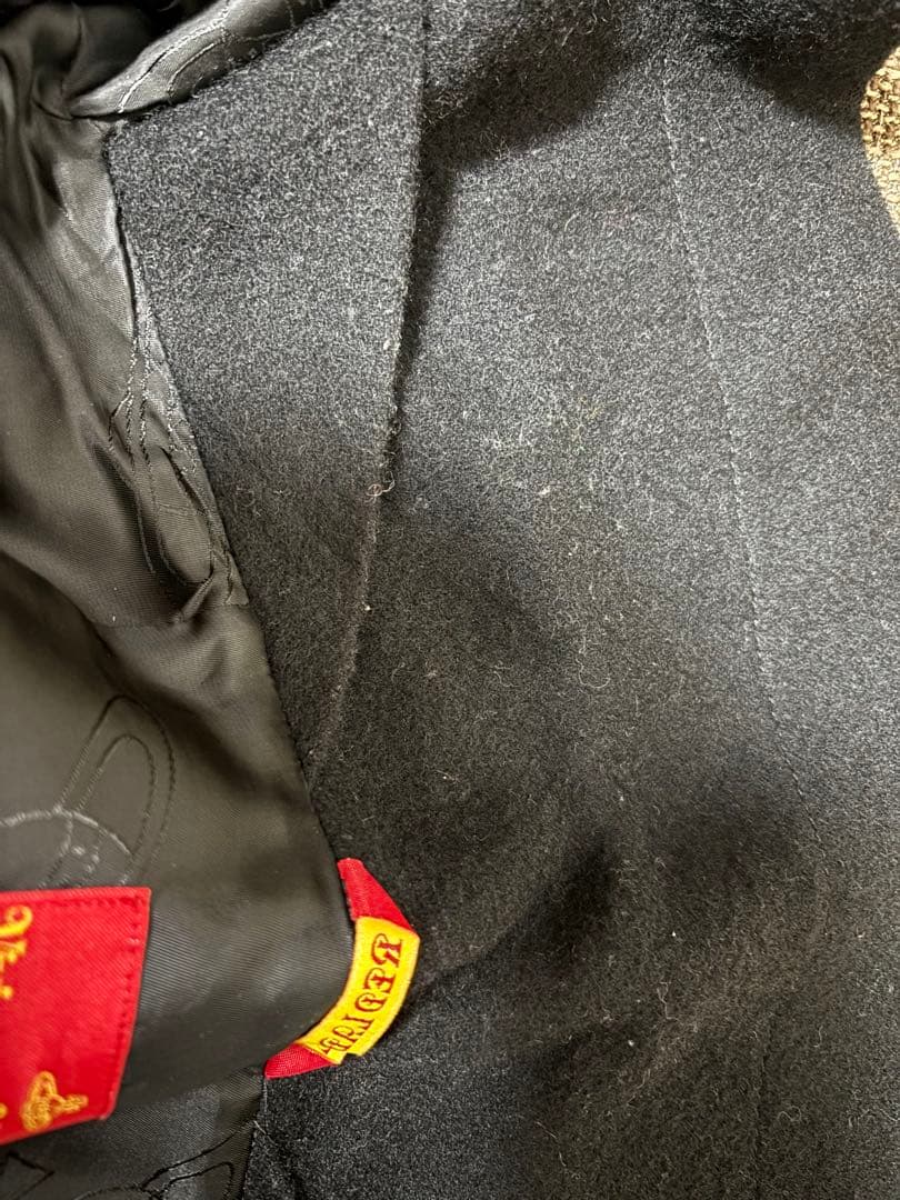 Vivienne Westwood黒ピーコート 大きな襟付き