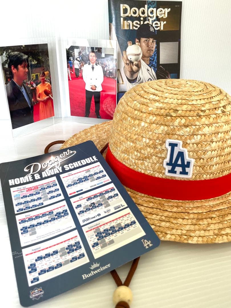LA Dodgers ストローハット セット　ワンピースコラボ