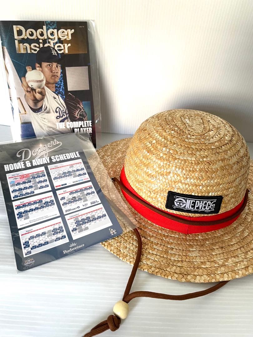 LA Dodgers ストローハット セット　ワンピースコラボ