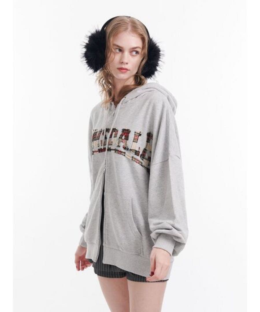 LONSDALE jouetie ロゴZIPフーディー グレー　パーカー