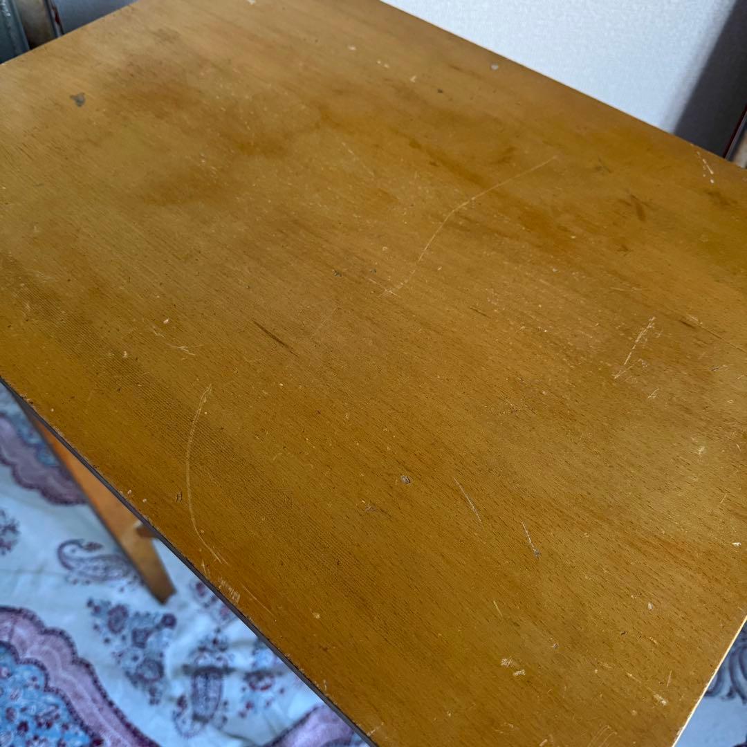 ビンテージ　昭和レトロ　サイドテーブル　花台　古道具　家具　店舗什器　木製