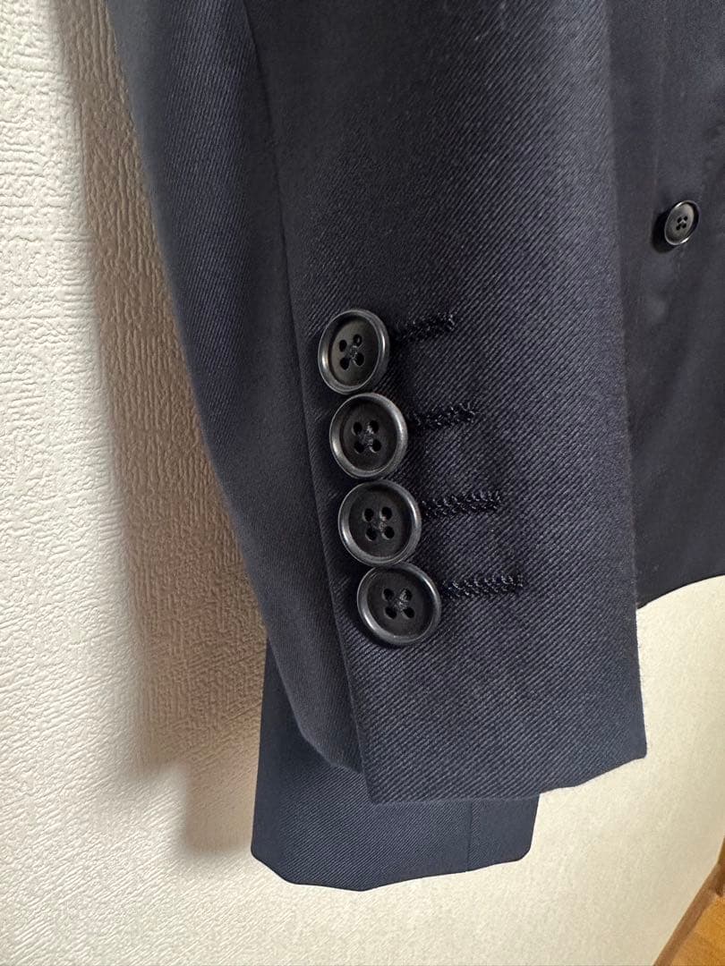 【着用3回極美品】TROJAN ロロピアーナSuper130 A4 濃紺　日本製