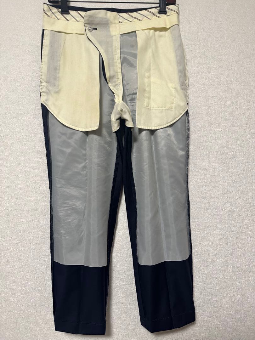 【着用3回極美品】TROJAN ロロピアーナSuper130 A4 濃紺　日本製