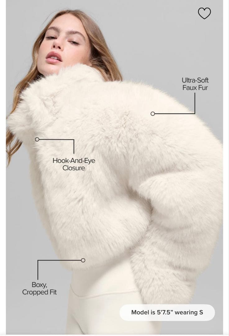 ジャケット・アウター alo Opulent Faux Fur Cropped Jacket