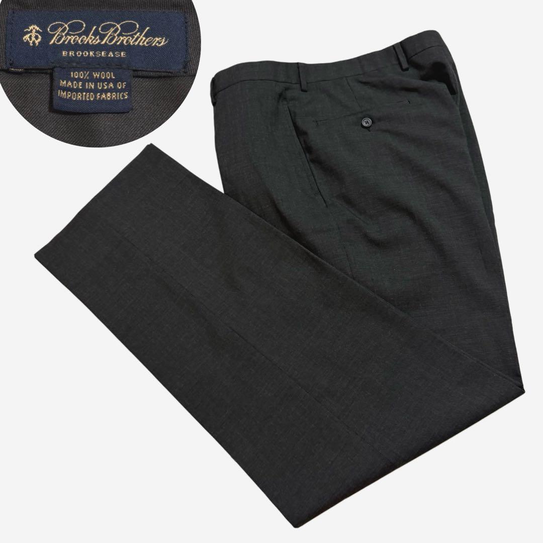 ブルックスブラザーズ　スラックス　USA製　 チャコールグレー　ダークグレー