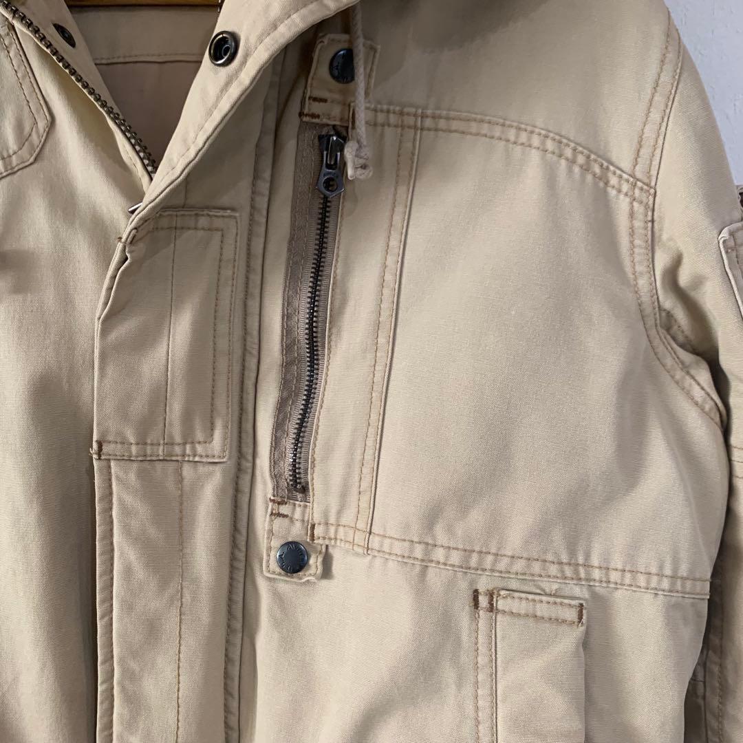 美品】AVIREX MA-1 ファーブルゾン　短丈　バックロゴ　サンド色