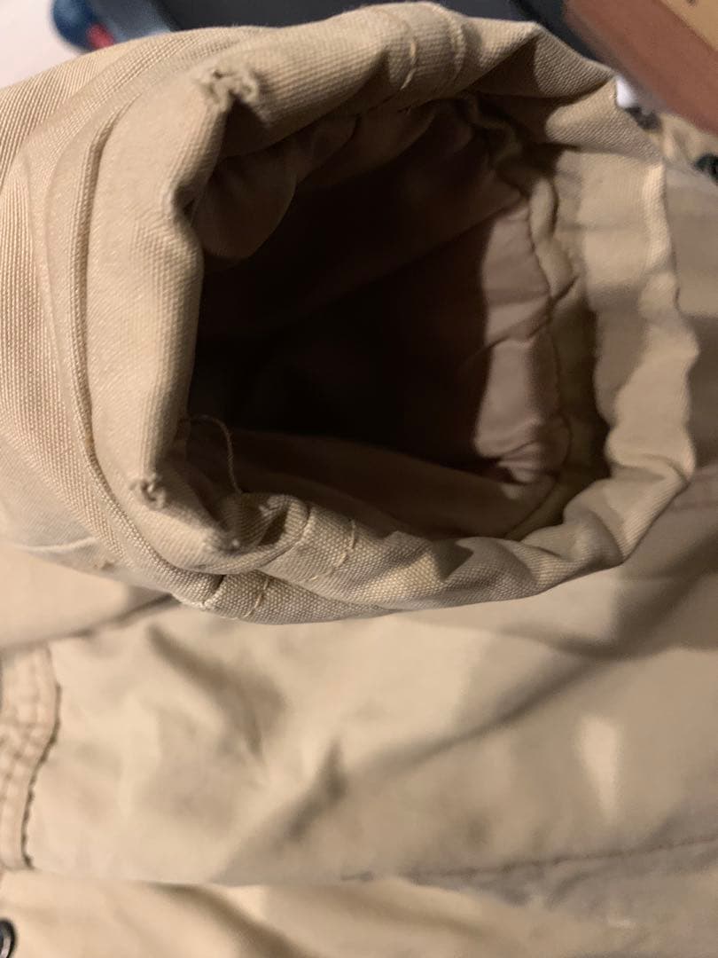 美品】AVIREX MA-1 ファーブルゾン　短丈　バックロゴ　サンド色