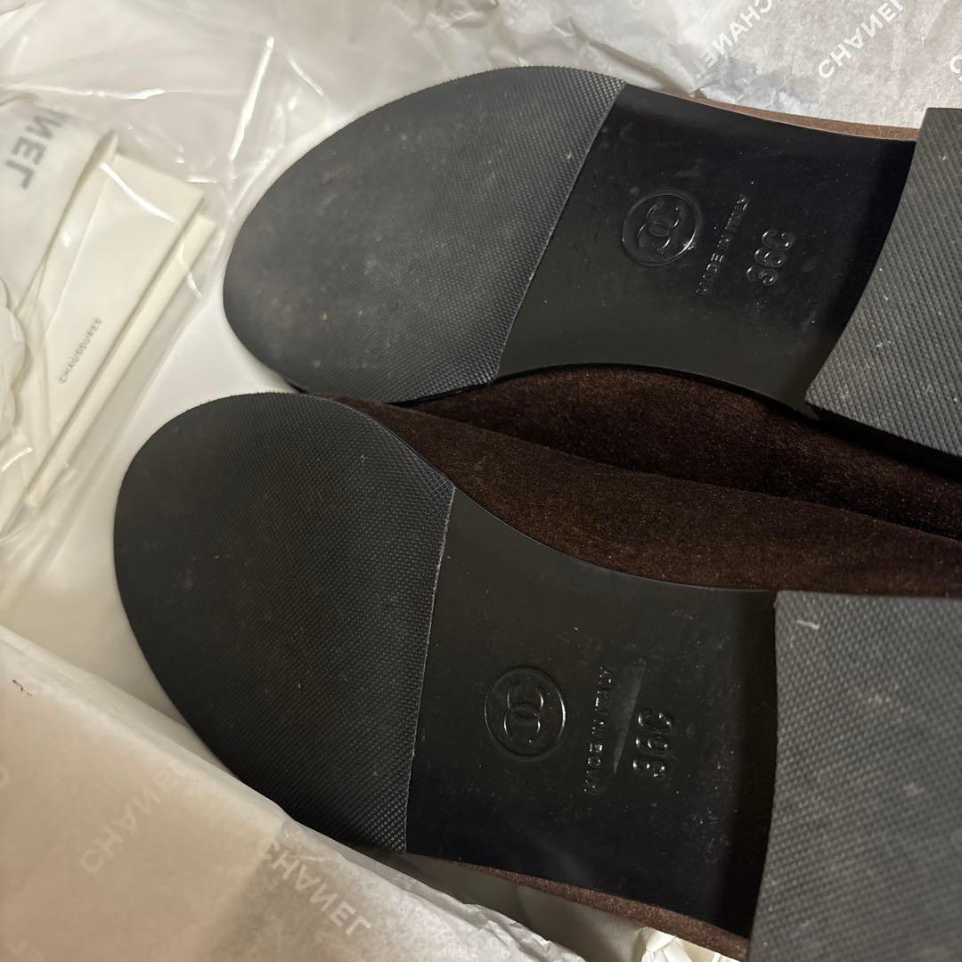 CHANEL シャネル バレエシューズ バレリーナ ベロア36 美品
