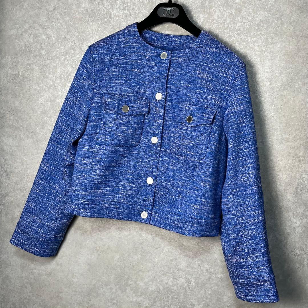 (美品) ANAYI アナイ25年　スラブツイードブルゾン　ジャケット