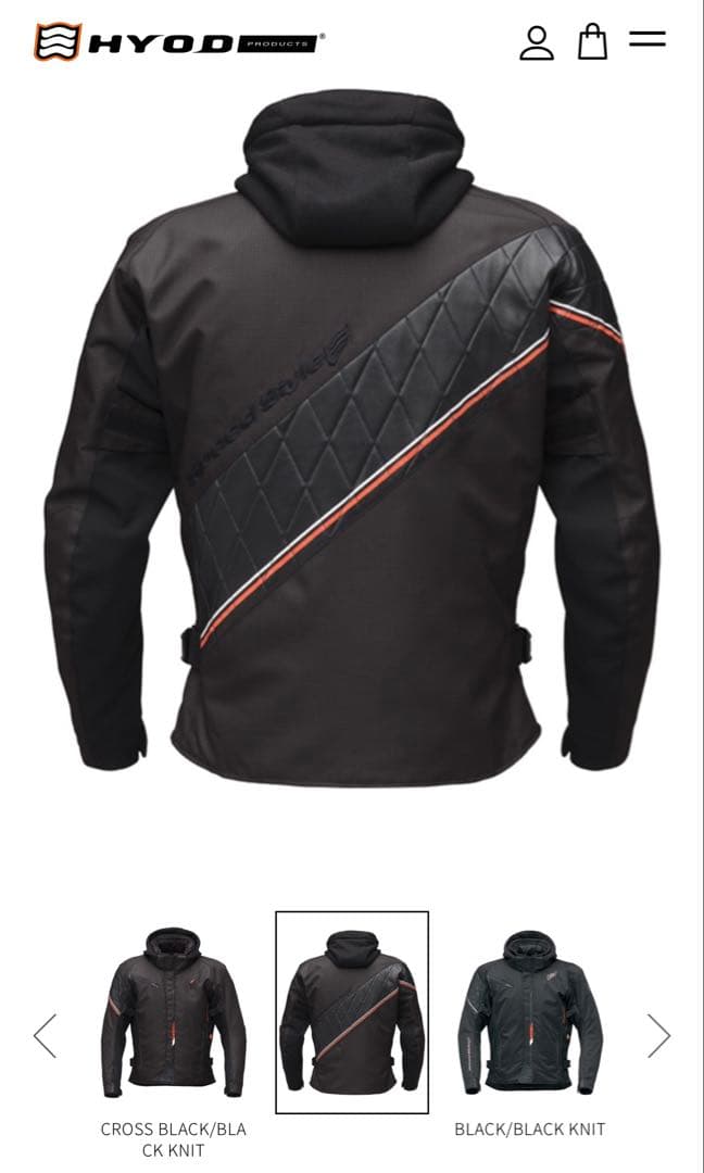 HYOD 冬用フード付きジャケット ブラック(24AW)