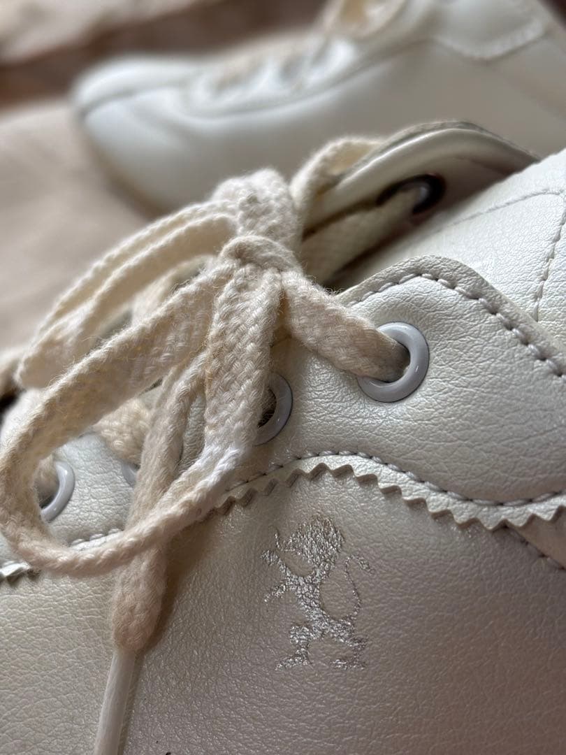 PATRICK ホワイトレザー ドライビングシューズ26.5cm