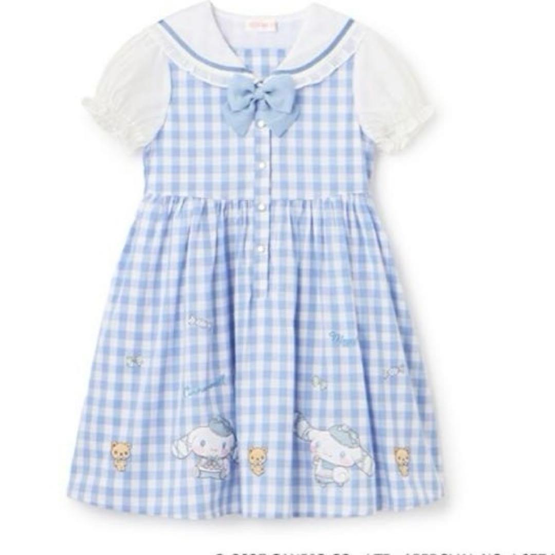 メゾピアノ 【マイメロディ・シナモロール】セーラーワンピース　140