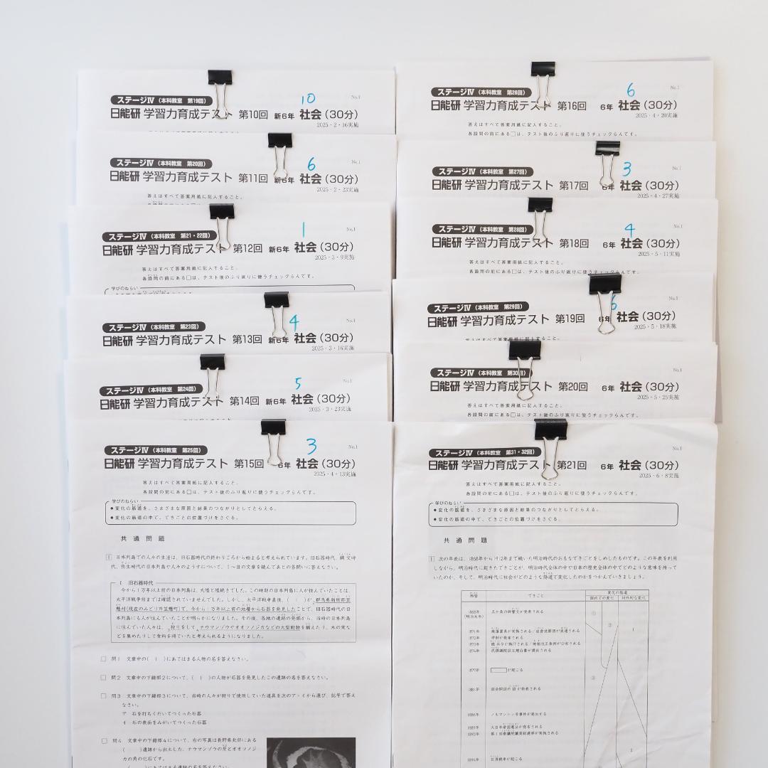 【最新版】日能研 2025年度 6年生 学習力育成テスト 17回分 解答あり