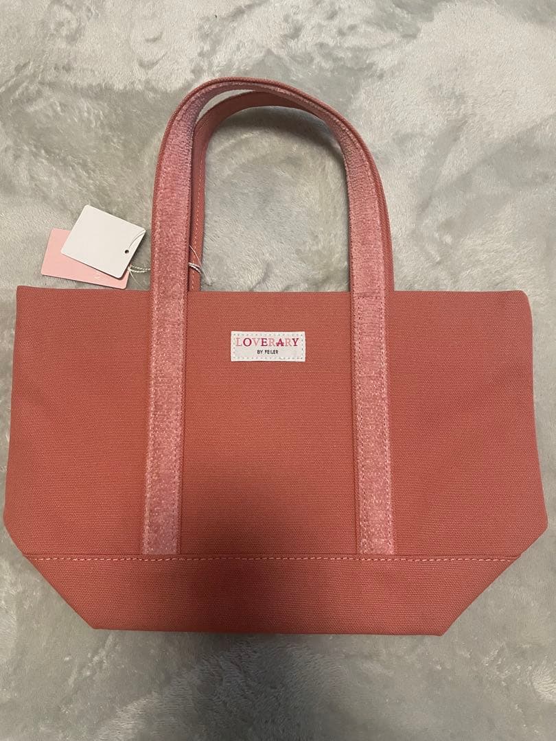 ラブラリーバイフェイラー　ワッペントートバッグ　オールドテディ　ピンク