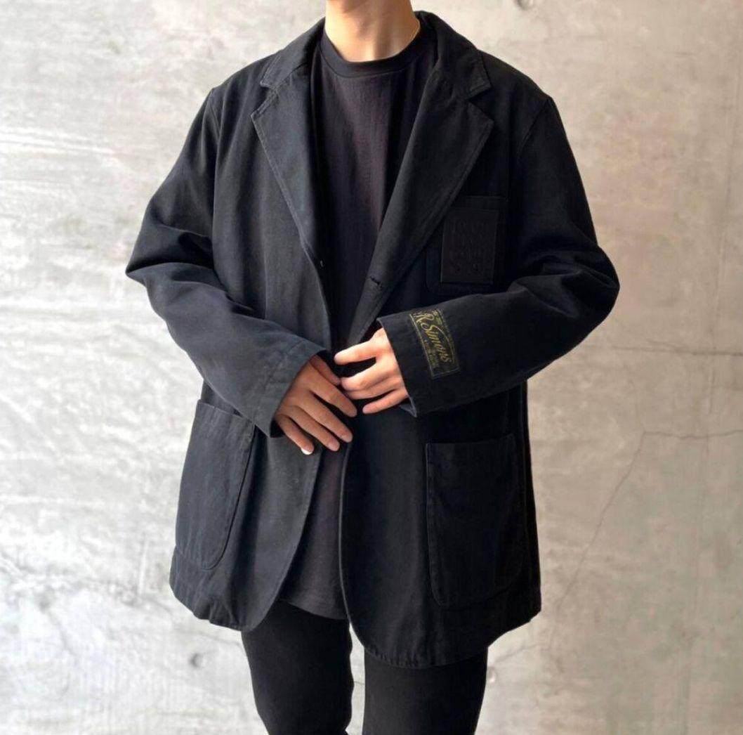 ジャケット・アウター RAF SIMONS School boy denim blazer BLACK