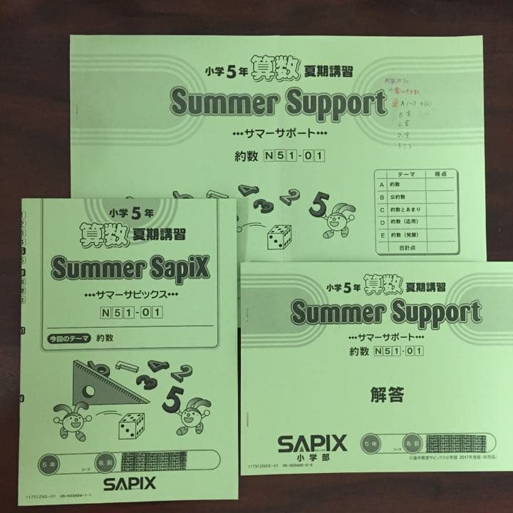 サピックス SAPIX 算数 テキスト 5年 フルセット 平常 春 夏 冬期講習