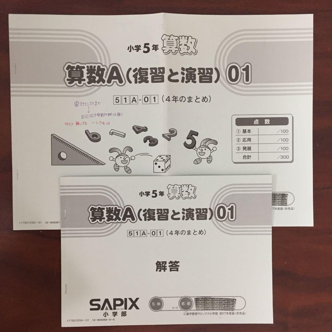サピックス SAPIX 算数 テキスト 5年 フルセット 平常 春 夏 冬期講習