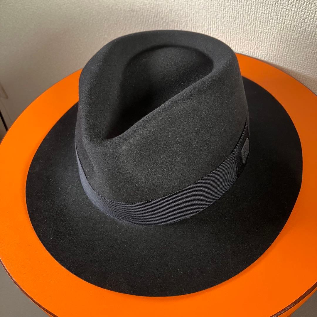 【新品未使用】HERMES フェルトハット 黒