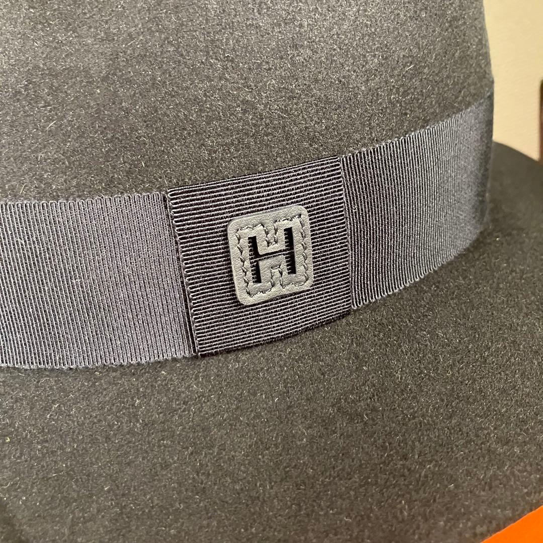 【新品未使用】HERMES フェルトハット 黒