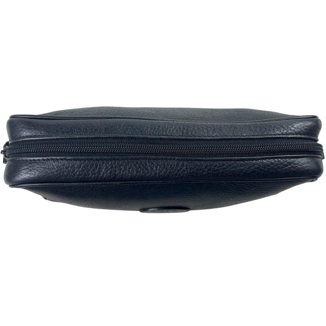 希少 グッチ ショルダーバッグ 2way インターロッキング ブラック レザー