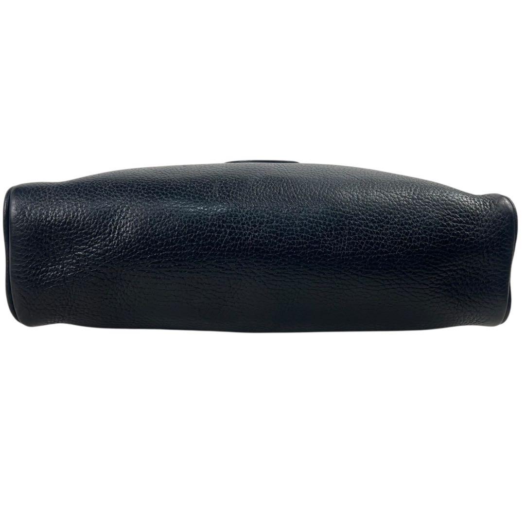 希少 グッチ ショルダーバッグ 2way インターロッキング ブラック レザー