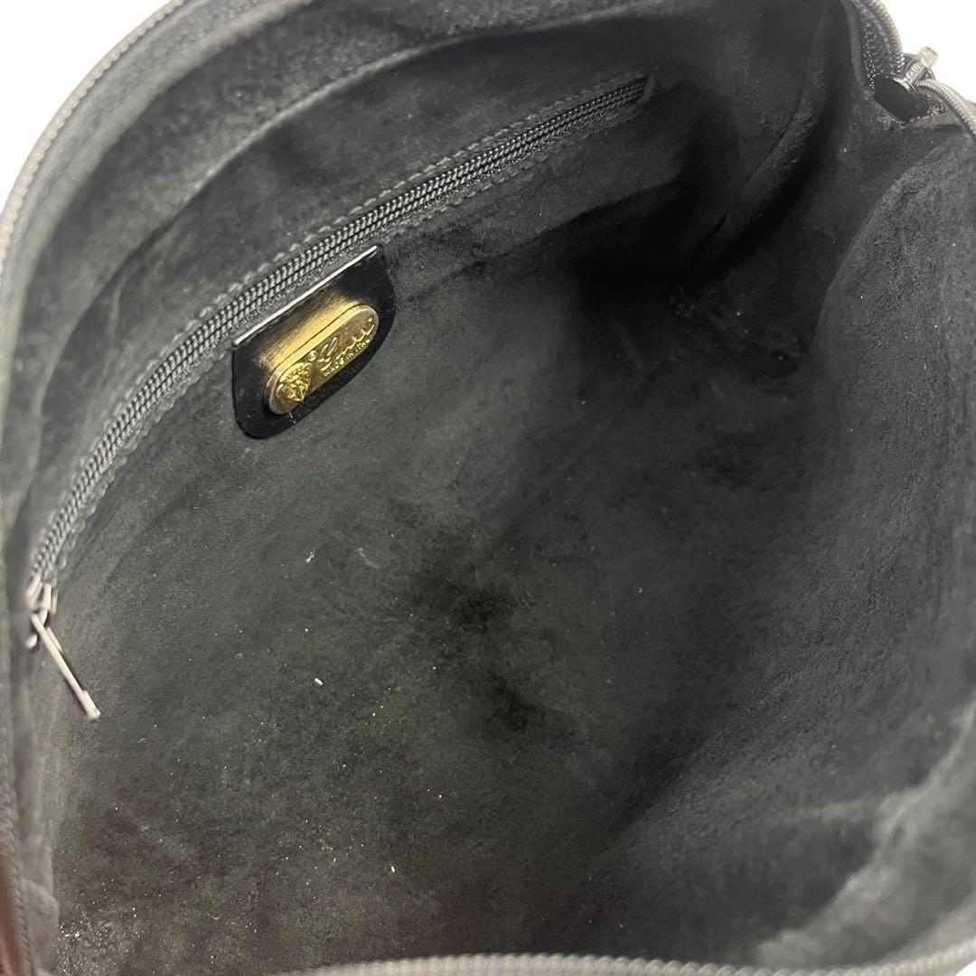 希少 グッチ ショルダーバッグ 2way インターロッキング ブラック レザー