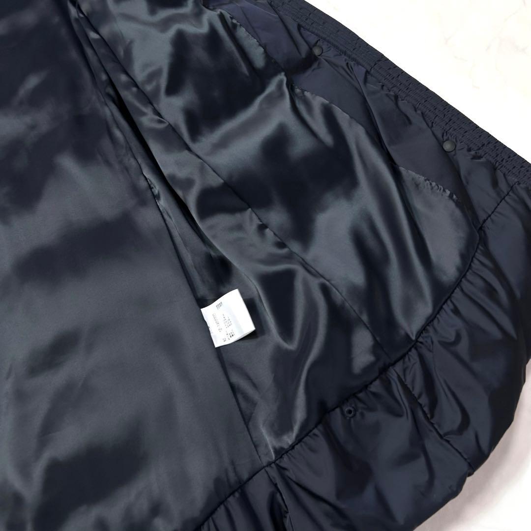 美品 プラステ ロングダウンベスト ネイビー ダウンコート ブルゾン