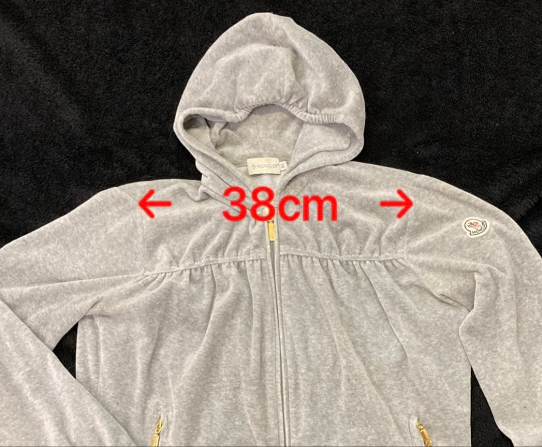 MONCLER モンクレール ジップアップ パーカー グレー レディース XS