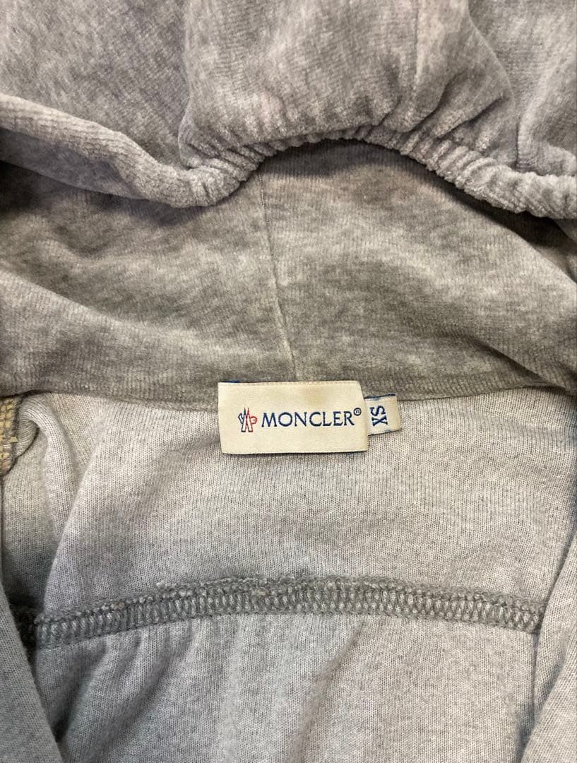 MONCLER モンクレール ジップアップ パーカー グレー レディース XS