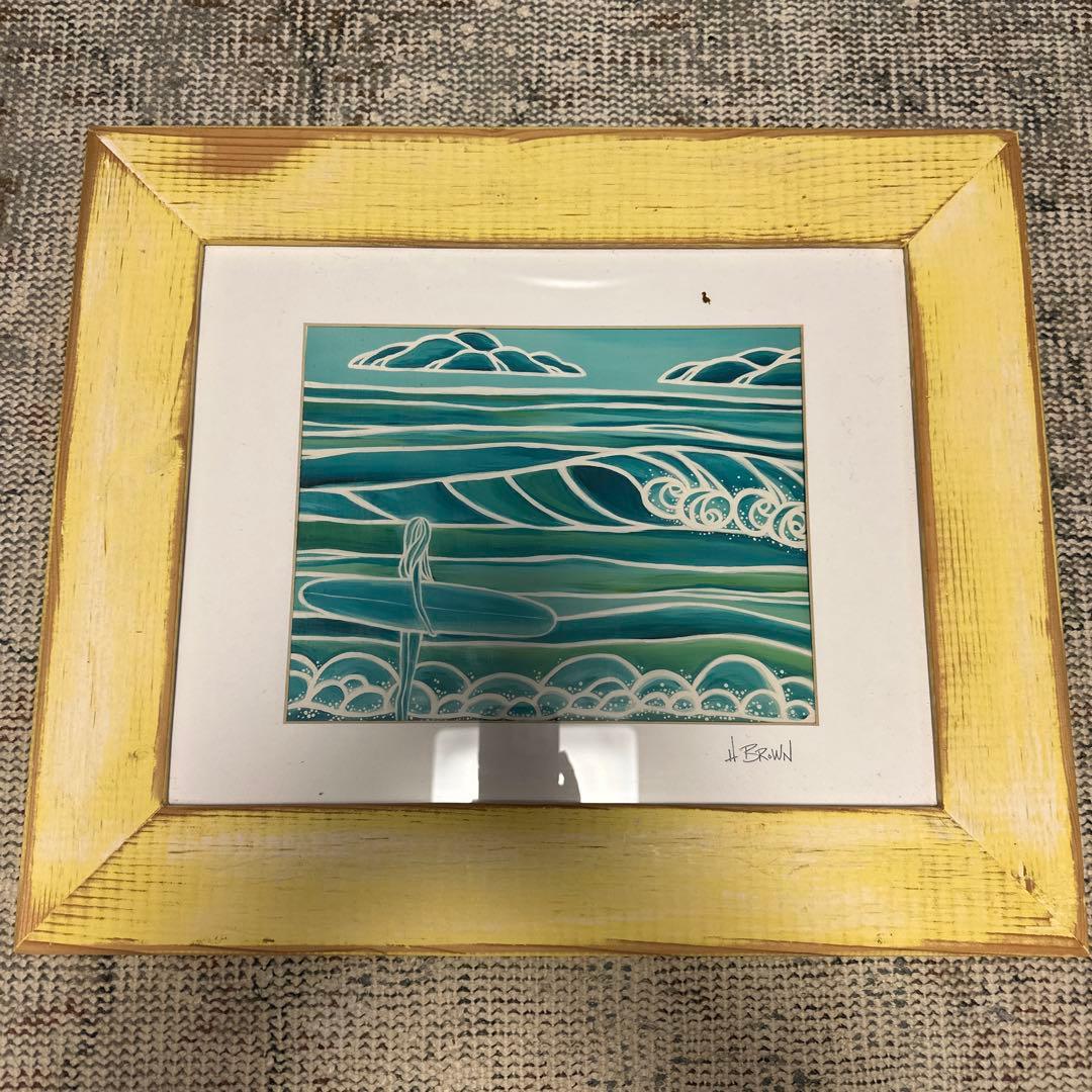 ヘザーブラウン　SPRING 額縁付き