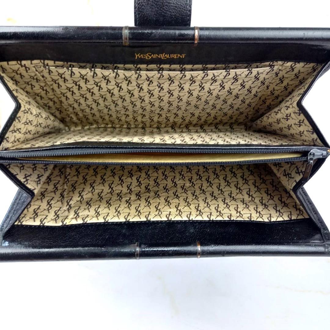 イヴサンローラン　メッシュクラッチバッグ　セカンドバッグ　黒　ヴィンテージ