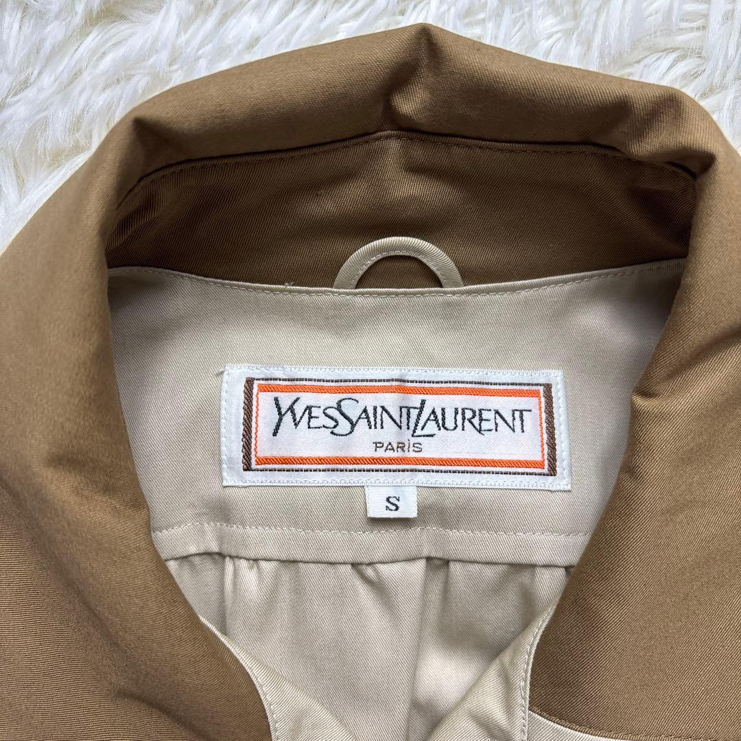 ◾︎ヴィンテージ 90s' YSL Aラインステンカラーコート ロングジャケット