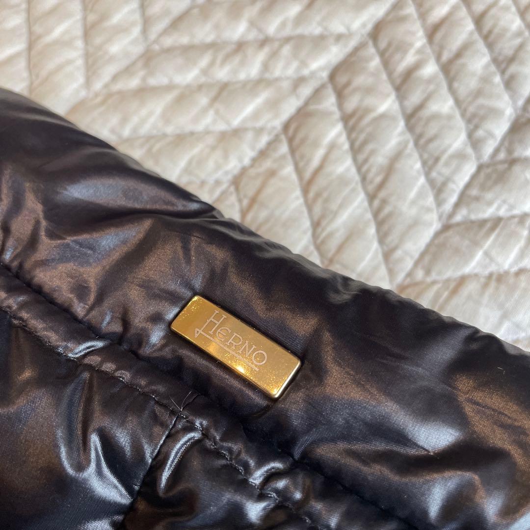 k♡極美品♡ HERNO ヘルノ ダウンベスト ゴールドジップ　ブラック