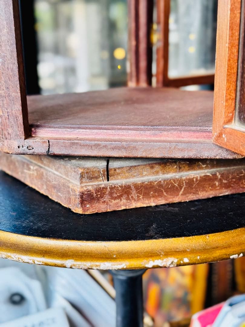 木製五角形ショーケース アンティーク