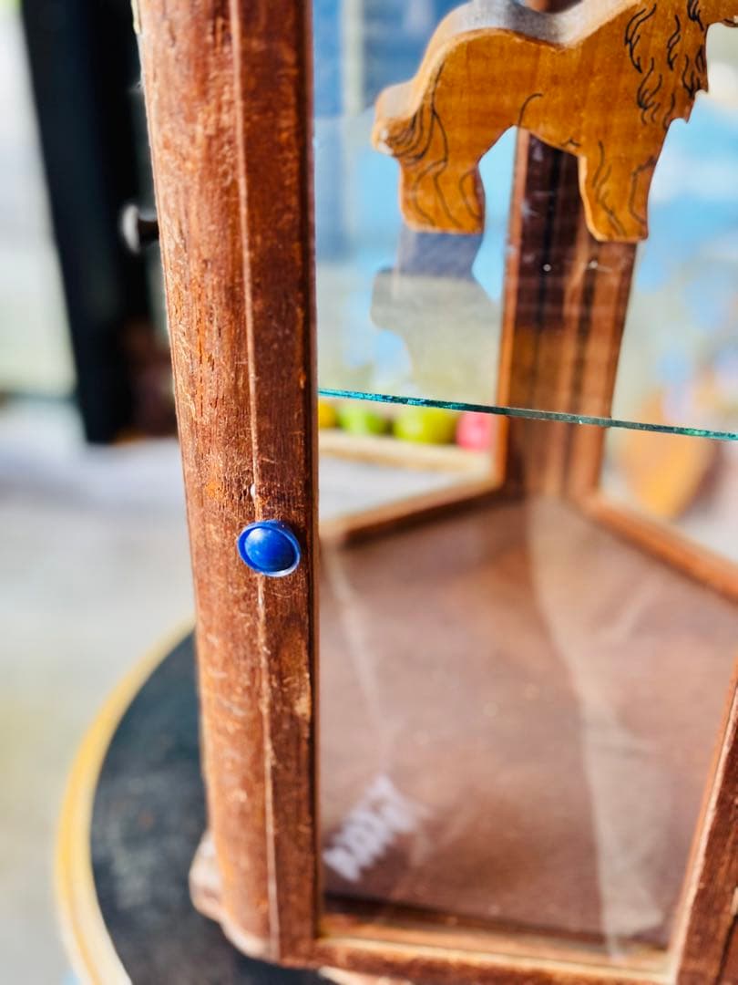 木製五角形ショーケース アンティーク