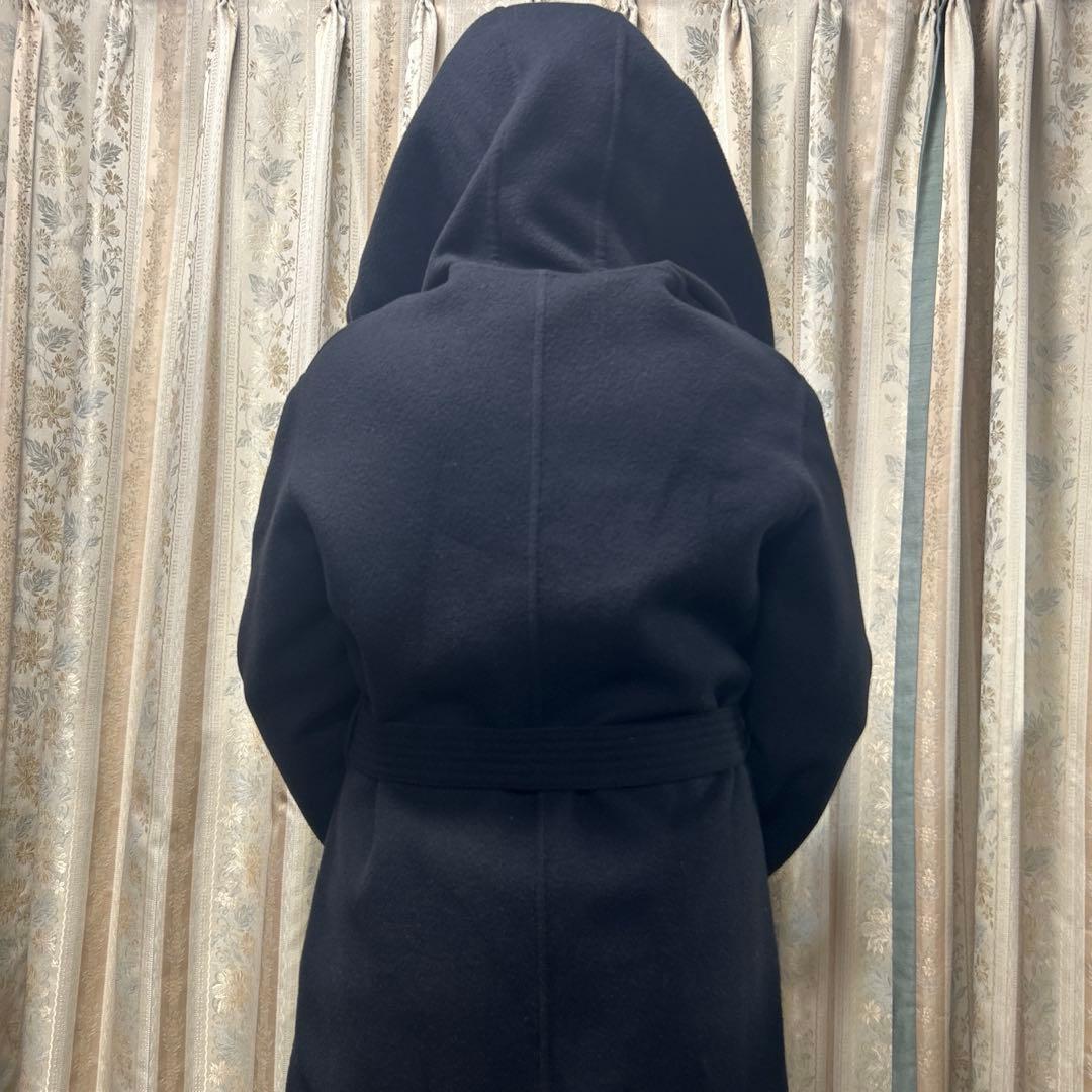 フーデッドラップコート　size38