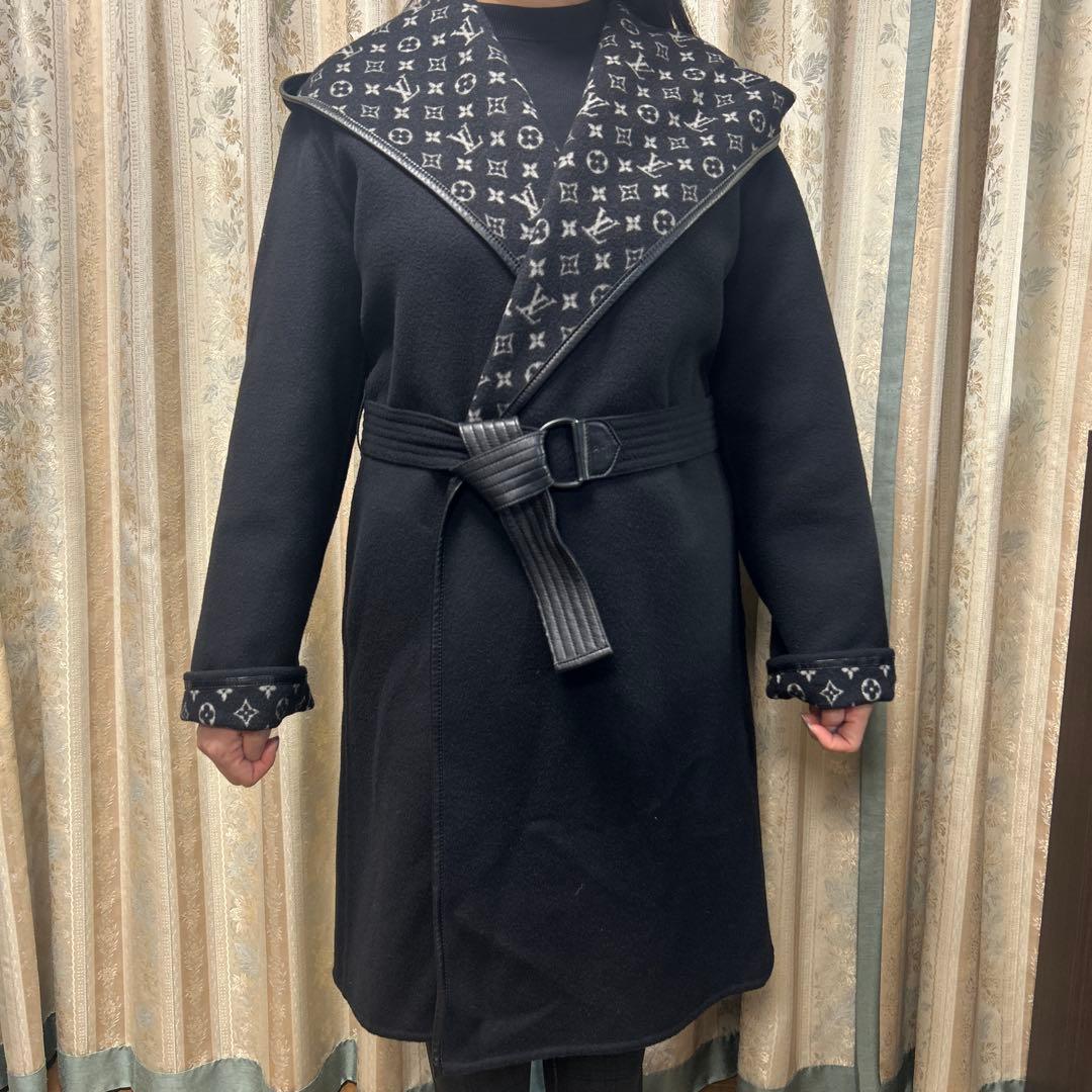 フーデッドラップコート　size38