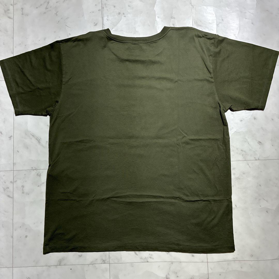 未使用級/XL相当 CELINE セリーヌ　Tシャツ　半袖　デカロゴ　カーキ