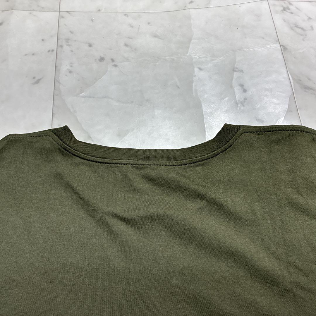 未使用級/XL相当 CELINE セリーヌ　Tシャツ　半袖　デカロゴ　カーキ