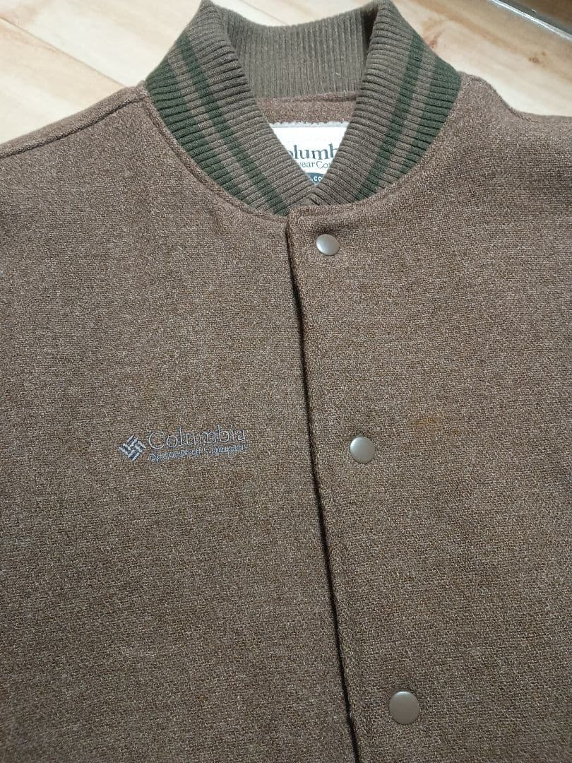 Columbia スタジャン ブラウン/ホワイト XL