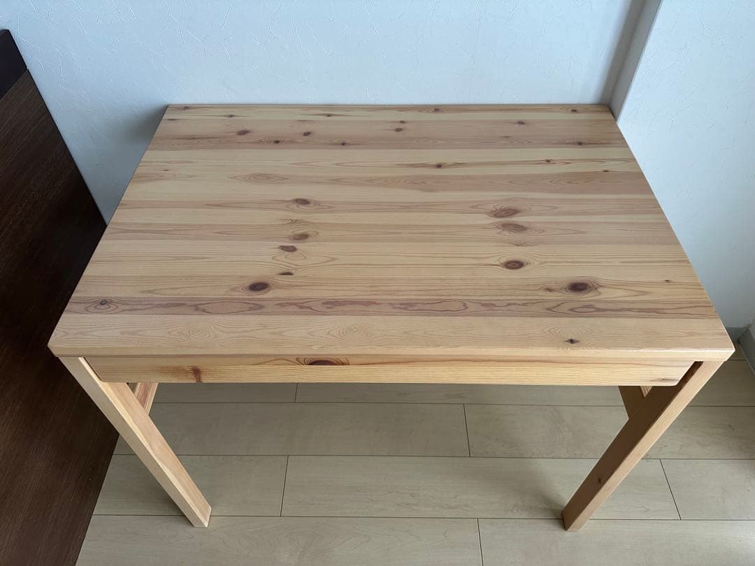 【美品】無印良品　パイン材デスク② 学習机　天然木