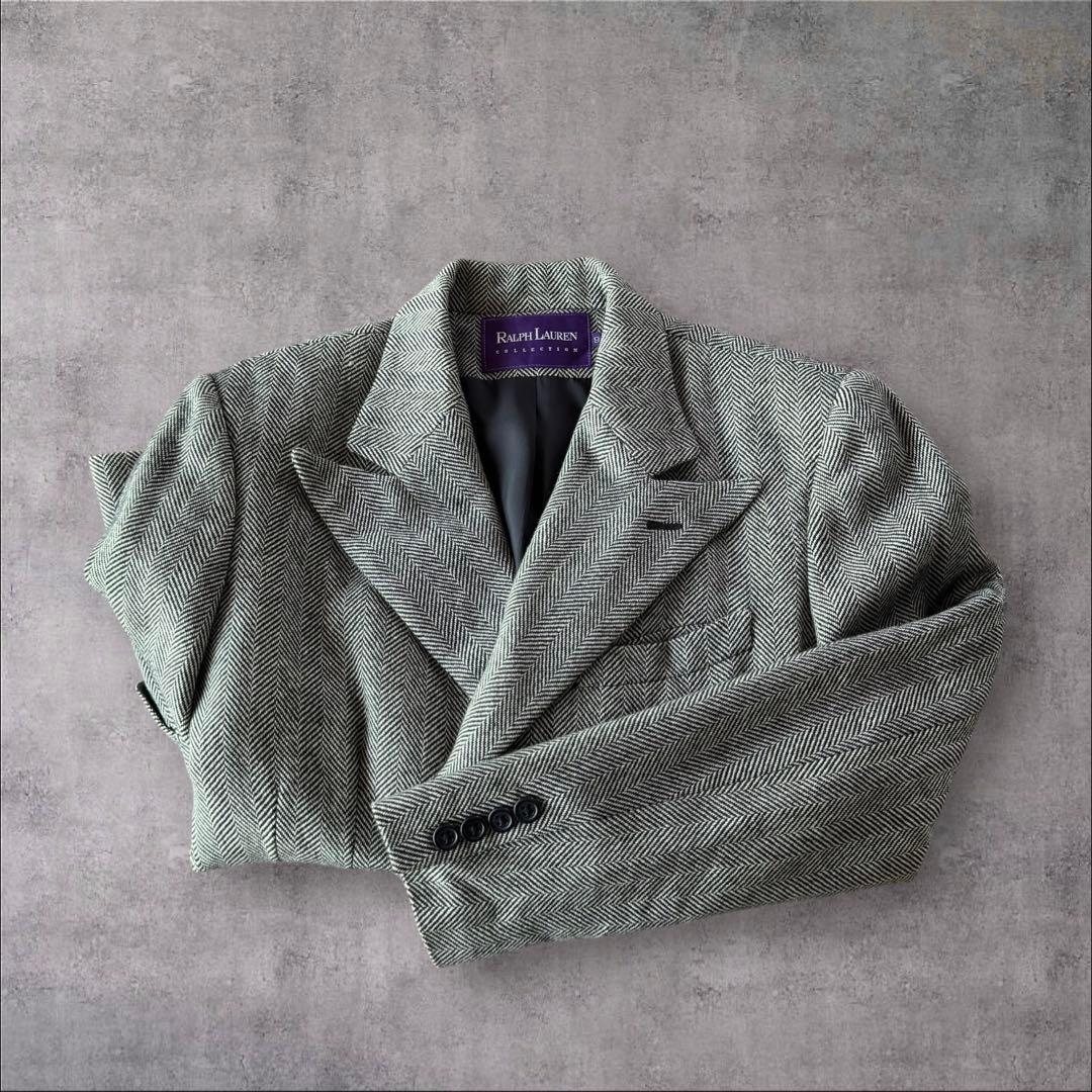 Ralph Lauren パープルレーベルヘリンボーン ダブルブレストジャケット
