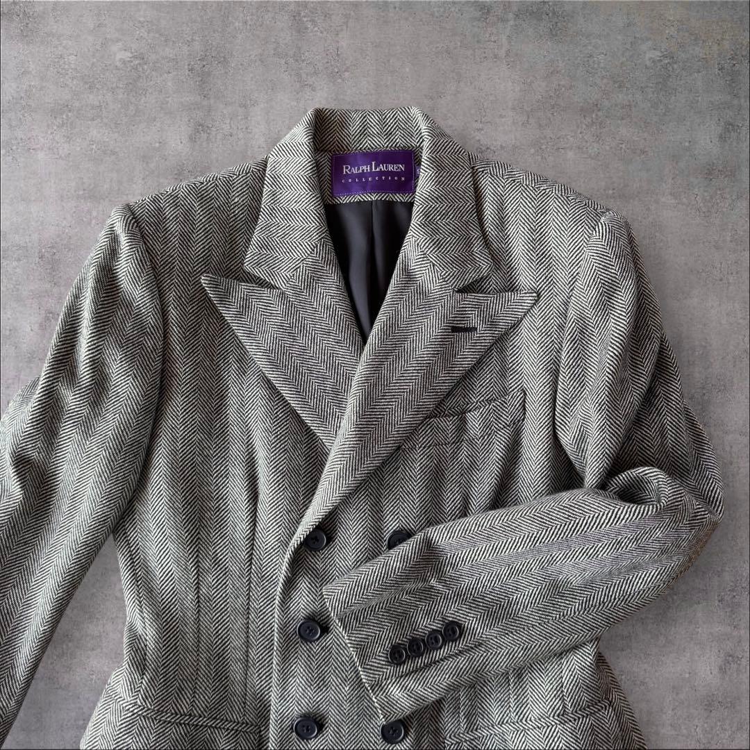 Ralph Lauren パープルレーベルヘリンボーン ダブルブレストジャケット