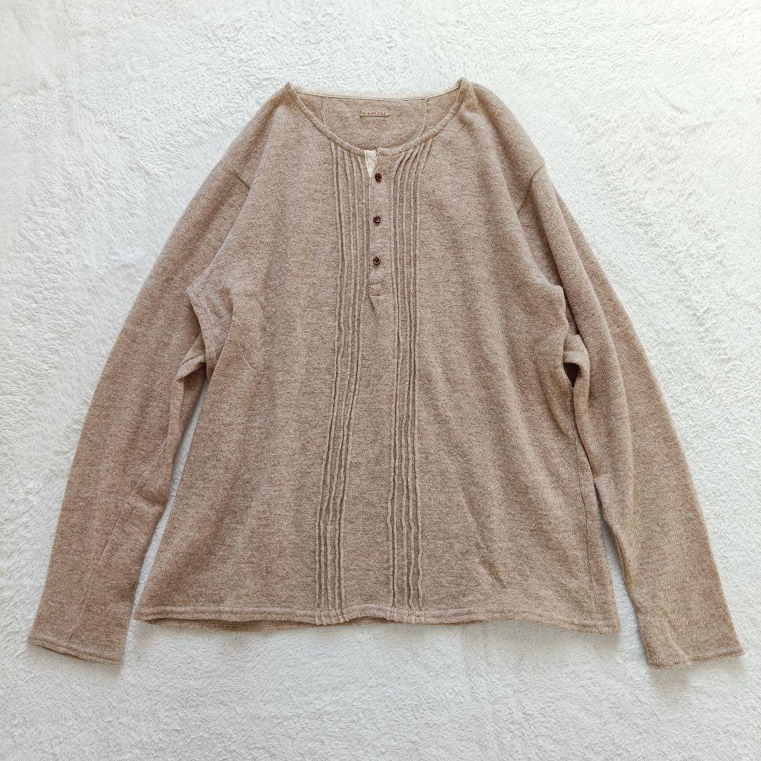 KAPITAL キャピタル　ニットカットソー　ヘンリーネック