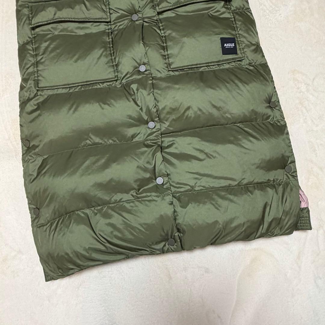 美品✨　AIGLE エーグル バラモ サーモライト 中綿ロングダウンベスト 撥水