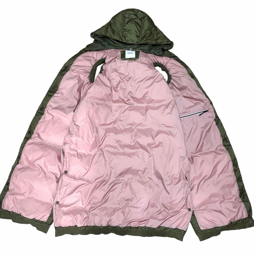 美品✨　AIGLE エーグル バラモ サーモライト 中綿ロングダウンベスト 撥水