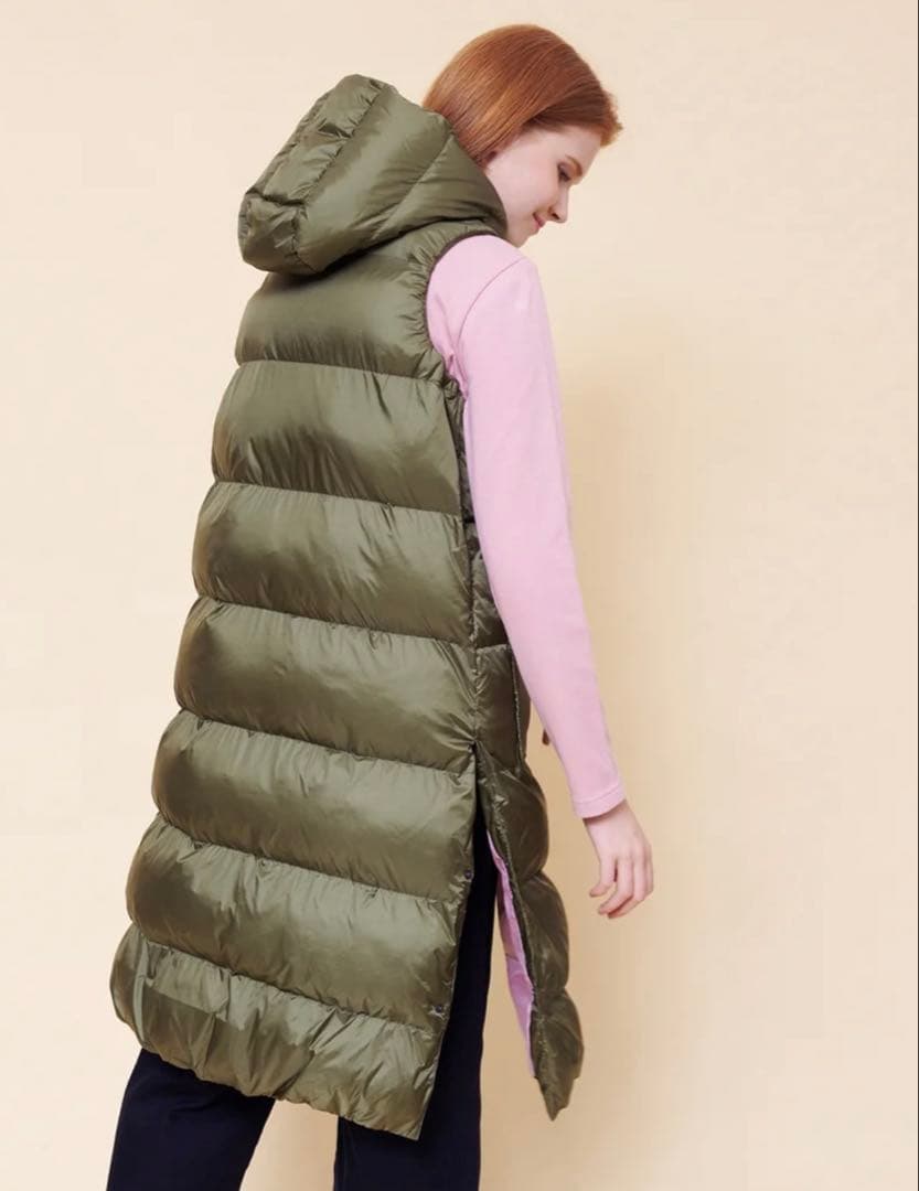 美品✨　AIGLE エーグル バラモ サーモライト 中綿ロングダウンベスト 撥水