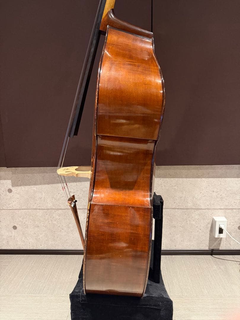 引取り限定 コントラバス 本体 エマニュエル・ヴィルファー 側面に割れ有り