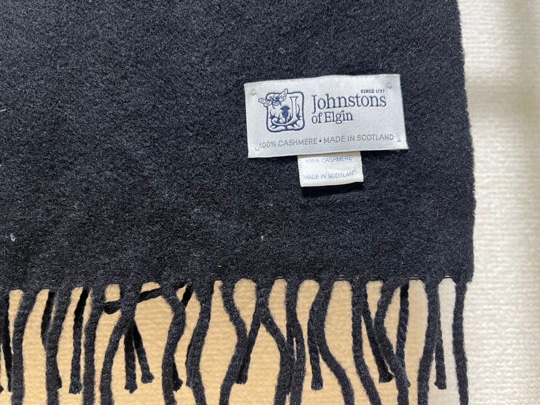 美品 JOHNSTONS ジョンストンズ カシミア マフラー