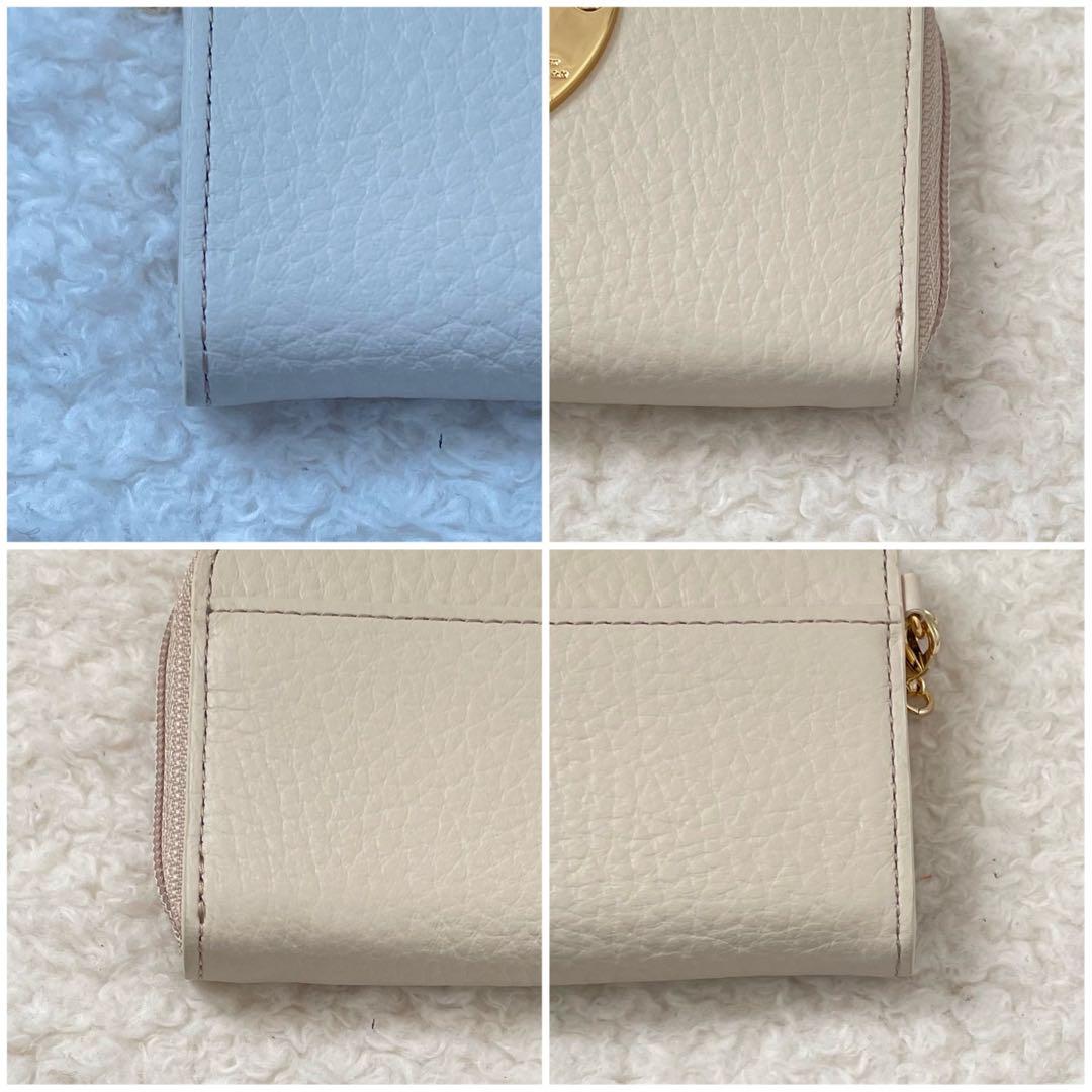 【美品】ATAO キーケース 3連 レザー ミニ財布 ベル 小銭入れ